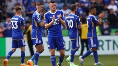 Jamie Vardy reacts at the end of Premier League match between Leicester City and West Ham United (AFP) Jamie Vardy reacts at the end of Premier League match between Leicester City and West Ham United (AFP)