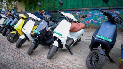 Ola Electric S1 Pro electric scooters lined up (Used only for representation) Ola Electric S1 Pro electric scooters lined up (Used only for representation)
