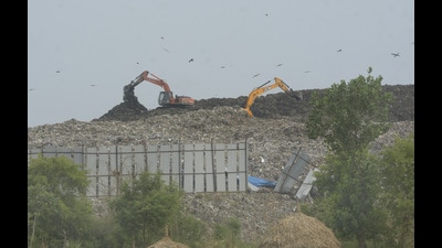 The Galand plant will have a daily solid waste processing capacity of 2300 metric tonnes and generate around 40 megawatts of electricity. (Sakib Ali/ HT Photo) The Galand plant will have a daily solid waste processing capacity of 2300 metric tonnes and generate around 40 megawatts of electricity. (Sakib Ali/ HT Photo)