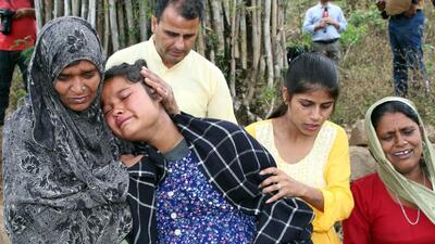 Wife of Deepu, who was shot dead by terrorists, in an inconsolable state, in Udhampur on Tuesday. (ANI) Wife of Deepu, who was shot dead by terrorists, in an inconsolable state, in Udhampur on Tuesday. (ANI)