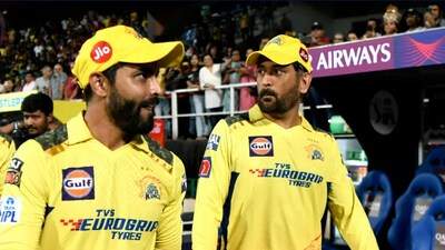 Ravindra Jadeja and MS Dhoni (IPL) Ravindra Jadeja and MS Dhoni (IPL)