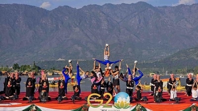 A cultural event underway during G20 Tourism Working Group meeting in Srinagar. A cultural event underway during G20 Tourism Working Group meeting in Srinagar.