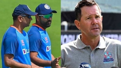 Rahul Dravid and Rohit Sharma; Ricky Ponting Rahul Dravid and Rohit Sharma; Ricky Ponting