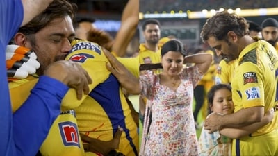 IPL 2023: An emotional MS Dhoni lifting Ravindra Jadeja and embracing daughter Ziva Dhoni after CSK won their fifth IPL title. (Instagram/@iplt20) IPL 2023: An emotional MS Dhoni lifting Ravindra Jadeja and embracing daughter Ziva Dhoni after CSK won their fifth IPL title. (Instagram/@iplt20)