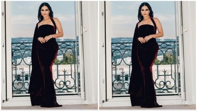 For her appearance, Sunny Leone adorned herself in a breathtaking gown sourced from the esteemed fashion label Gemy Maalouf. (Instagram/@sunnyleone) For her appearance, Sunny Leone adorned herself in a breathtaking gown sourced from the esteemed fashion label Gemy Maalouf. (Instagram/@sunnyleone)