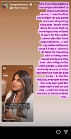 Kangana on her Instagram Stories. Kangana on her Instagram Stories.