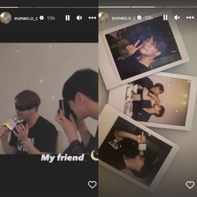 Cha Eun Woo shared a clip of Moonbin singing Stalker. Cha Eun Woo shared a clip of Moonbin singing Stalker.