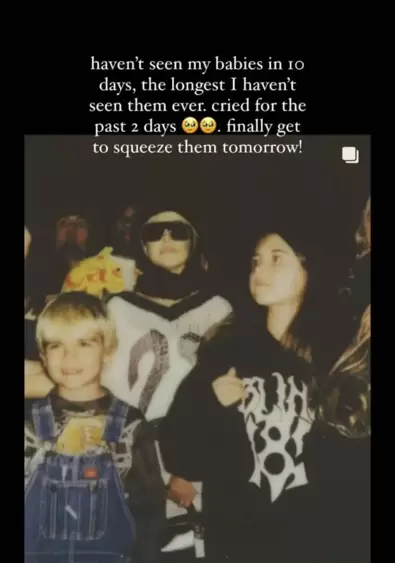 Image posted by Kourtney Kardashian with her children on Instagram. Image posted by Kourtney Kardashian with her children on Instagram.