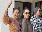 Karisma Kapoor and Madhuri Dixit danced together at a recent party. Karisma Kapoor and Madhuri Dixit danced together at a recent party.