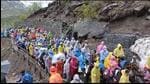 The Char Dham Yatra at Kedarnath was stopped for a brief period due to heavy rains in the Gaurikund area and snow at the Kedarnath shrine on Wednesday. (File Photo)