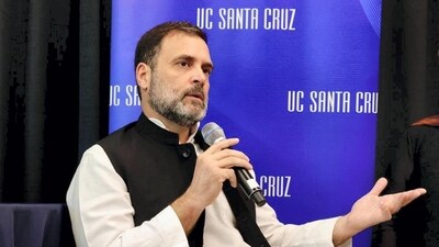 Rahul Gandhi's first day first speech in the US drew flak in India as BJP leaders condemned his attack on PM Modi. Rahul Gandhi's first day first speech in the US drew flak in India as BJP leaders condemned his attack on PM Modi.