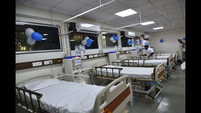 Dialysis Centre at Subhadrabai Khedekar Hospital Bopodi in Pune. (HT PHOTO) Dialysis Centre at Subhadrabai Khedekar Hospital Bopodi in Pune. (HT PHOTO)