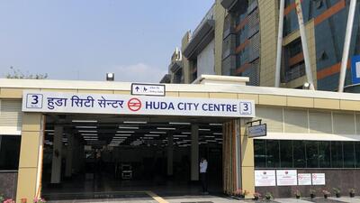 Gurugram, India-March 10,2023: Gate number three of the metro station at HUDA City Center metro station has been opened for passengers, in Gurugram, India, on Friday, 10 March 2023. (Photo by Parveen Kumar/Hindustan Times)(Pic to go with Abhishek's story) Gurugram, India-March 10,2023: Gate number three of the metro station at HUDA City Center metro station has been opened for passengers, in Gurugram, India, on Friday, 10 March 2023. (Photo by Parveen Kumar/Hindustan Times)(Pic to go with Abhishek's story)
