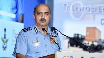 Indian Air Force chief Air Chief Marshal VR Chaudhari. (ANI) Indian Air Force chief Air Chief Marshal VR Chaudhari. (ANI)