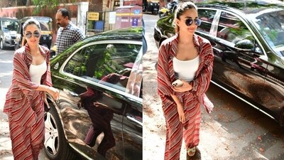 Kiara Advani was seen in a new Mercedes Maybach worth ₹2.70 crore. (Photos: Varinder Chawla) Kiara Advani was seen in a new Mercedes Maybach worth ₹2.70 crore. (Photos: Varinder Chawla)
