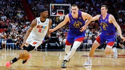 Nuggets vs Heat in title round. (Image Credit: Sam Navarro-USA TODAY Sports)
