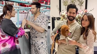 Kusha Kapila with Varun Dhawan in a new video; Varun with wife Natasha Dalal. Kusha Kapila with Varun Dhawan in a new video; Varun with wife Natasha Dalal.