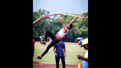 Siddhartha in action at the meet (Sourced)