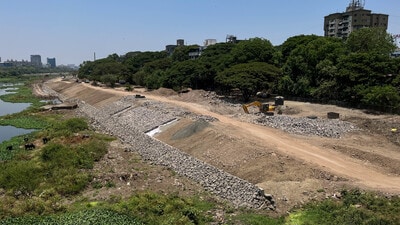 The work of walking track underway at riverside near Bund Garden. (HT FILE PHOTO) The work of walking track underway at riverside near Bund Garden. (HT FILE PHOTO)