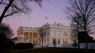 FILE PHOTO: The White House is seen at sunset on U.S. President Joe Biden's first day in office in Washington, U.S., January 20, 2021. REUTERS/Erin Scott/File Photo (REUTERS/Erin Scott)