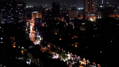 A view of Hanoi city after some street lights were turned off to save electricity as demand for air conditioning soars. (AFP) A view of Hanoi city after some street lights were turned off to save electricity as demand for air conditioning soars. (AFP)