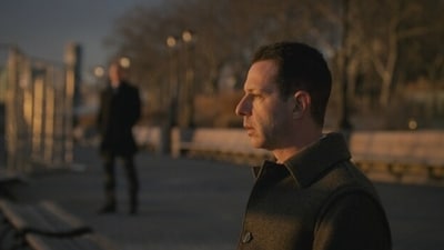 Jeremy Strong in a still from the season finale episode of Succession. Jeremy Strong in a still from the season finale episode of Succession.