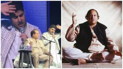 Shahzaman Fateh Ali Khan with father Rahat Fateh Ali Khan, who is the nephew of late Nusrat Fateh Ali Khan.