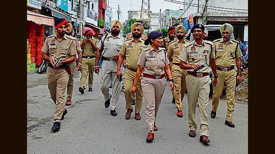 The searches were conducted in Ludhiana under the statewide ‘Operation Clean’ by police teams. (Manish/HT Photo)