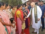 Union home minister Amit Shah visited relief camps in strife-torn Manipur on Wednesday. (Twitter/Amit Shah) Union home minister Amit Shah visited relief camps in strife-torn Manipur on Wednesday. (Twitter/Amit Shah)