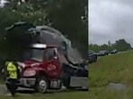 Screengrab of the horrific road accident Screengrab of the horrific road accident