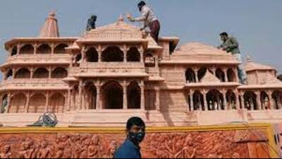 Construction work of the entire ground floor of the temple, including its sanctum-sanctorum, will be completed by the end of this year. Thereafter, construction of the first floor will start. (Pic for representation)
