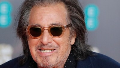 (FILES) US actor and filmmaker Al Pacino poses on the red carpet upon arrival at the BAFTA British Academy Film Awards at the Royal Albert Hall in London on February 2, 2020. Pacino will soon be a father for the fourth time -- at age 83, US media said on May 31, 2023. His partner, 29-year-old Noor Alfallah, is eight months pregnant, according to the showbiz and gossip news site TMZ. Pacino's agent did not immediately respond to an AFP request for comment. (AFP)