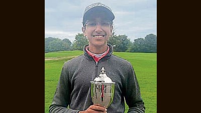 Harjai trains at Chandigarh Golf Club. (HT Photo)