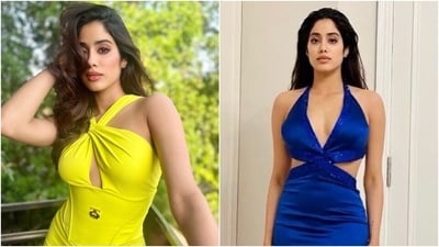 Janhvi Kapoor channels glam icon vibes in two beauteous gowns for new pictures. (Instagram) Janhvi Kapoor channels glam icon vibes in two beauteous gowns for new pictures. (Instagram)