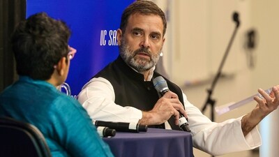 Congress leader Rahul Gandhi during an interaction with activists, academics and others at the University of California, Santa Cruz, USA, (PTI) Congress leader Rahul Gandhi during an interaction with activists, academics and others at the University of California, Santa Cruz, USA, (PTI)
