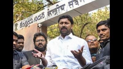 The Telangana high court on wednesday granted conditional anticipatory bail to YSR Congress party MP from Kadapa Y S Avinash Reddy in Vivekananda murder case. (PTI) The Telangana high court on wednesday granted conditional anticipatory bail to YSR Congress party MP from Kadapa Y S Avinash Reddy in Vivekananda murder case. (PTI)