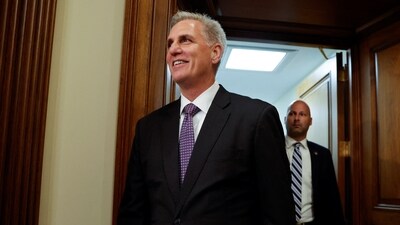 U.S. House Speaker Kevin McCarthy (R-CA) walks after the House approved the debt ceiling deal he negotiated with the White House to end their standoff and avoid a historic default, at the U.S. Capitol in Washington, U.S. May 31, 2023. (REUTERS)