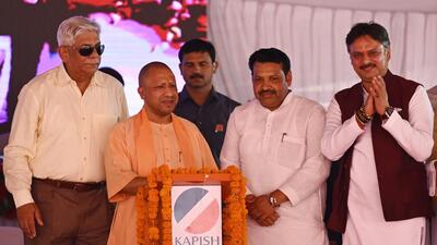 Uttar Pradesh chief minister Yogi Adityanath and others at an event in Lucknow on Thursday. (Deepak Gupta/HT Photo) Uttar Pradesh chief minister Yogi Adityanath and others at an event in Lucknow on Thursday. (Deepak Gupta/HT Photo)