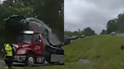 Screengrab of the horrific road accident (Twitter) Screengrab of the horrific road accident (Twitter)