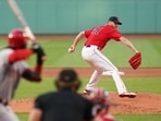 Boston Red Sox starting pitcher Chris Sale (41) throws a pitch against the Cincinnati Reds in the first inning at Fenway Park. David Butler II-USA TODAY Sports
