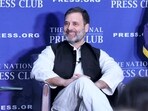Congress leader Rahul Gandhi during an interactive session at the National Press Club, in Washington. Congress leader Rahul Gandhi during an interactive session at the National Press Club, in Washington.
