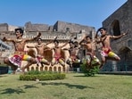 Artists perform during an event organised by the Ministry of Culture as part of Telangana Formation Day celebrations, at Golconda Fort. Artists perform during an event organised by the Ministry of Culture as part of Telangana Formation Day celebrations, at Golconda Fort.