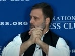 Rahul Gandhi interacting at National Press Club in Washington DC.