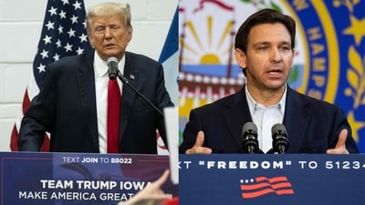 The race for the 2024 Republican presidential nomination is heating up, as former President Donald Trump and Florida Governor Ron DeSantis clashed in their first dueling appearances on the campaign trail. (AFP) The race for the 2024 Republican presidential nomination is heating up, as former President Donald Trump and Florida Governor Ron DeSantis clashed in their first dueling appearances on the campaign trail. (AFP)
