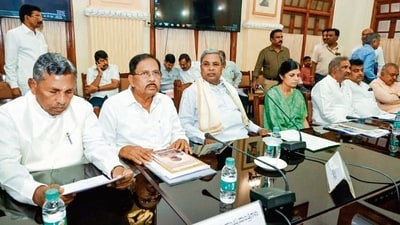 Karnataka Chief Minister Siddaramaiah at a pre-Cabinet meeting, at Vidhana Soudha in Bengaluru on Wednesday. (ANI) Karnataka Chief Minister Siddaramaiah at a pre-Cabinet meeting, at Vidhana Soudha in Bengaluru on Wednesday. (ANI)