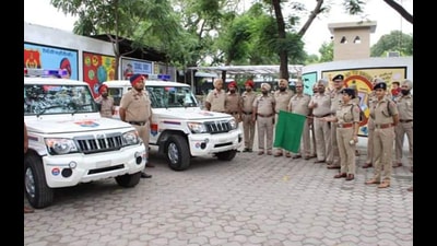 Ludhiana police receive five emergency response vehicles Ludhiana police receive five emergency response vehicles