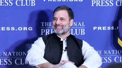 Congress leader Rahul Gandhi during an interactive session at the National Press Club, in Washington. (PTI) Congress leader Rahul Gandhi during an interactive session at the National Press Club, in Washington. (PTI)