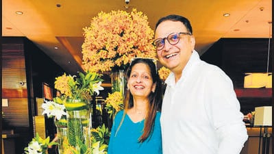 Rakesh Raghuvanshi and wife Hemlatha R, co-founders of Sekel Tech. Sekel Tech helps brands digitise their distribution channel for discovery to deliver through integrated and real-time engagement for commerce. (HT)