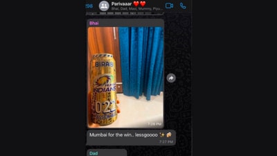 The image shows a part of a WhatsApp conversation on a family group. (Twitter/@SaniyaDhawan1) The image shows a part of a WhatsApp conversation on a family group. (Twitter/@SaniyaDhawan1)