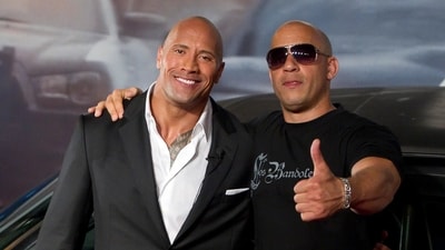 Dwayne Johnson (The Rock) and Vin Diesel during the premiere of Fast Five at Cinepolis Lagoon on April 15, 2011 in Rio de Janeiro, Brazil. (Image Credit: Buda Mendes/ Getty Images) Dwayne Johnson (The Rock) and Vin Diesel during the premiere of Fast Five at Cinepolis Lagoon on April 15, 2011 in Rio de Janeiro, Brazil. (Image Credit: Buda Mendes/ Getty Images)
